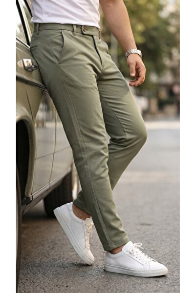 JANES Men's Slim Fit Tongue Fabric Trousers