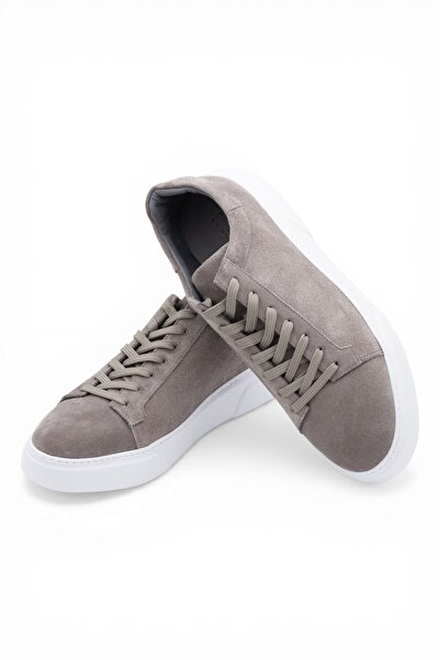 FOOTCAP Erkek Gri Süet Spor Casual Günlük Ayakkabı – Rahat ve Şık Tasarım
