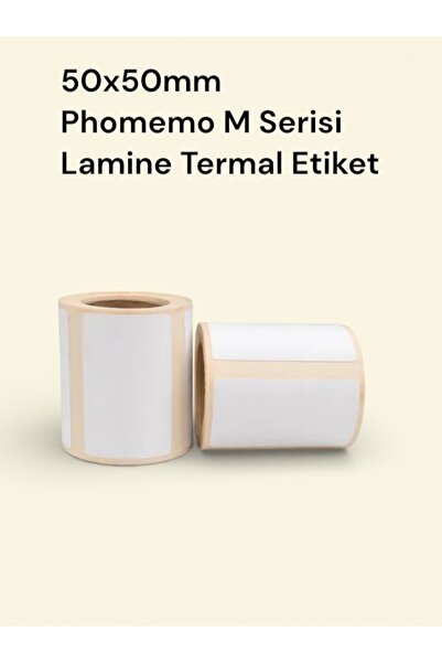 NorthAK 50x50 mm Lamine Termal Etiket 130 adet - Phomemo M110-M108-M220-M221 ...