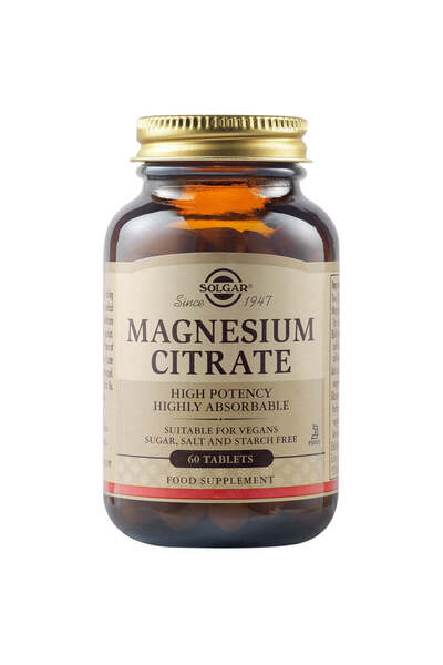 Solgar Citrat de magneziu 200 mg, 60 tablete,