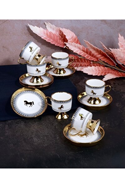 Paçi Çırağan Home At Desesnli 6 Kişilik Türk Kahve Fincan Takımı