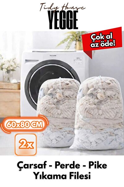 YEGGE 2 Pcs Large Size Luxurious Durable 60X80 Curtain and Laundry Net