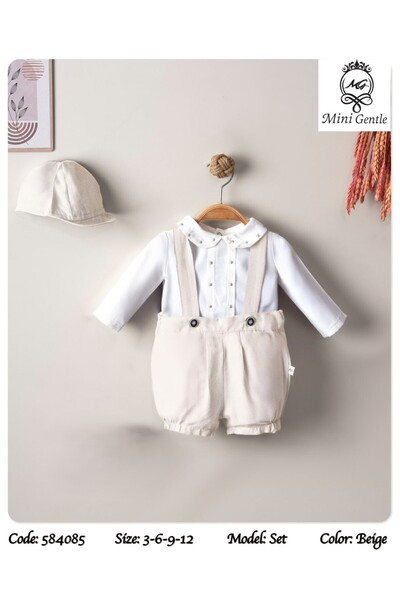 Baby shine طقم سالوبيت تركي 100% من قطن الكتان الناعم- 3قطع