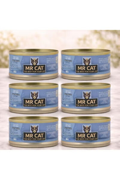 Mr. Cat طعام رطب للقطط البالغة والصغيرة-سمك المحيط مع سمك الرنكة (وايت بيت) ب...