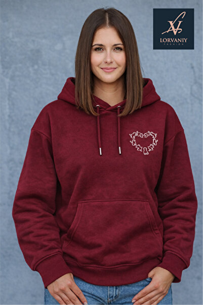 LORVANIY Unisex Cat Printed 3 Thread K Hooded Sweatshirt