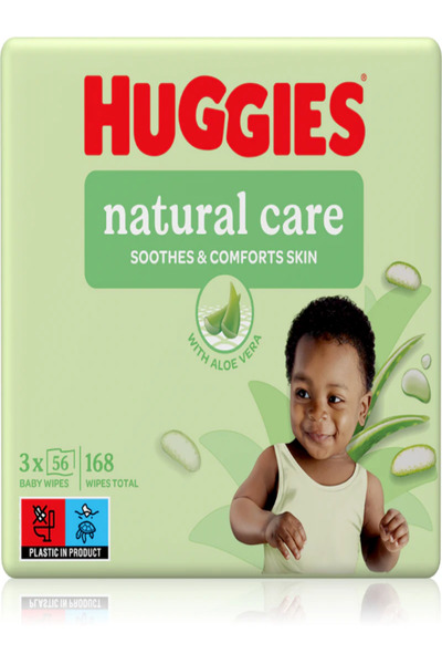 Huggies Σετ 3 συσκευασιών υγρών μαντηλιών 56 τεμαχίων/συσκευασία Care, με εκχ...