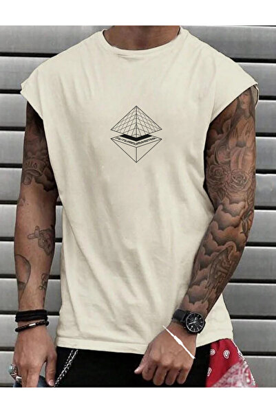 SUNFREE Geometry B Printed B Printed Men's Zero Sleeve Sportswear O Oversized...