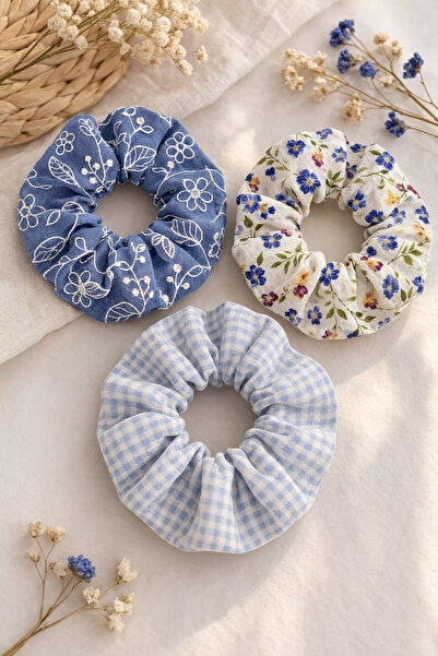 SEZİNİN TAKI DÜKKANI 3 lü pamuklu Fisto kumaş işlemeli lastikli kadın&kız çoc...