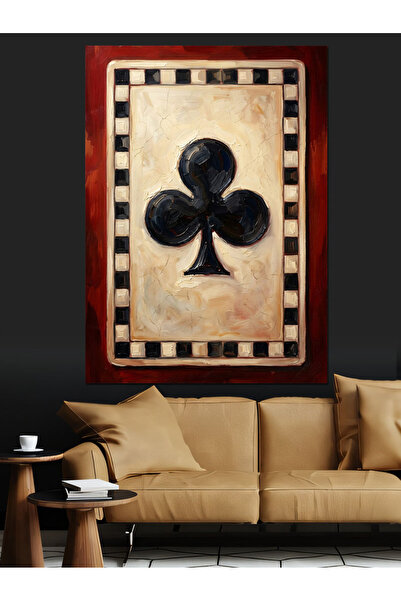 Artmeg Pânză decorativă cu imaginea cărților de joc Classic Card Image - Masă...