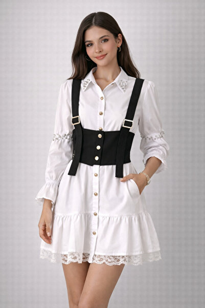 ETİKAFASHION AVORA1987 Paris Muse Mini Elbise