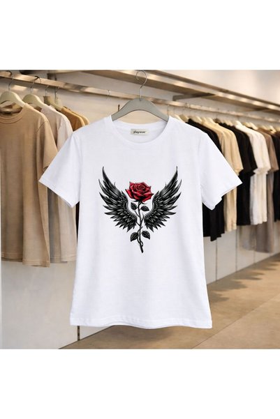 playwear Тениска с щампа  "Цветно крило ", 100% памук, овърсайз, свободна кро...