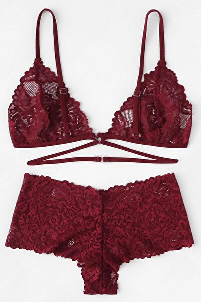 modi Women's Combination Elegance Burgundy Special Stylish Bra and Panty Set