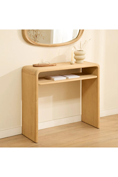 Creawood Boyd %100 Masif Ahşap Kavisli Dresuar – Curved Tasarım Modern Antre ...