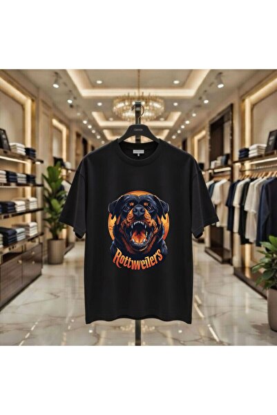 playwear Μπλουζάκι Rottweilers με στάμπα, 100% βαμβακερό, υπερμεγέθη, χαλαρή ...