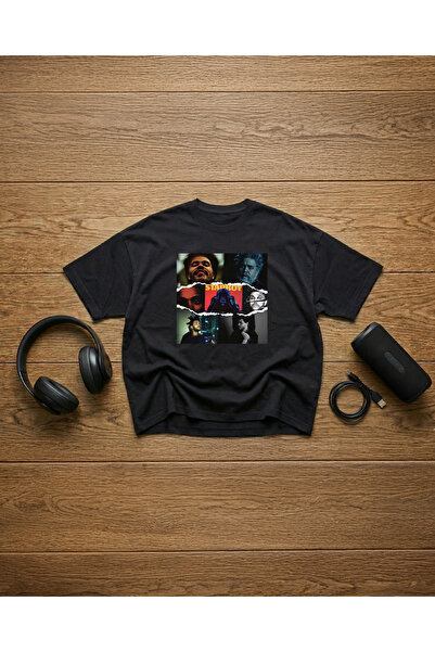 STİL-X Tricou oversize unisex cu imprimeu The Weeknd, 100% bumbac