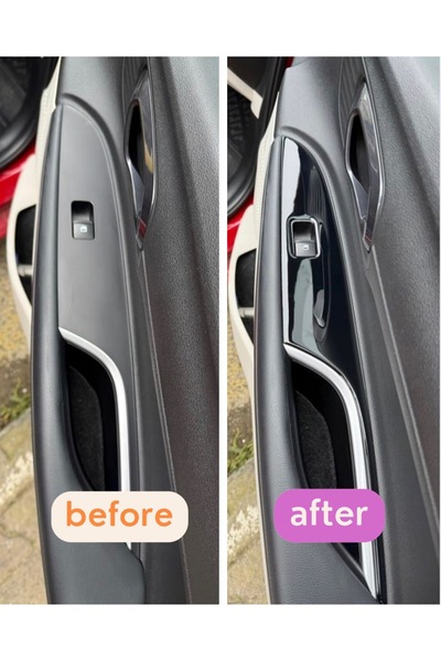 FD Damla Etiket Hyundai İ20 2021 - 2025 Cam Açma Yerleri Piano Black Maun Kap...