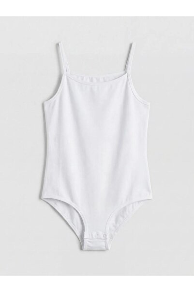 LC Waikiki Дівчачий боді на ґудзиках з бретельками-спагеті (S6)