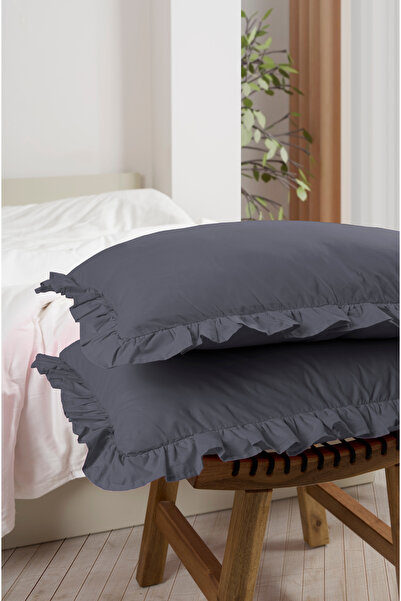 Miss Paris Home Ruffled 2 Pieces Pillowcase 100% 100% Cotton Cotton Pieces 50...