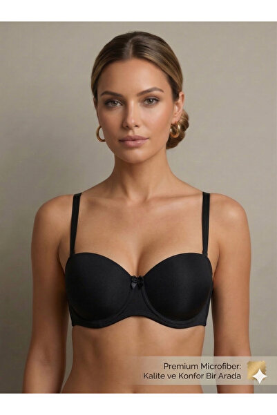 Lavint Homewear SUTEN MICRO CLASSIC ST fără bretele FĂRĂ SUTEN, NEGRU, CU DEC...