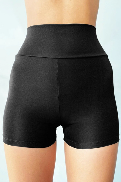 modi Women's Comfortable Black High Waist Mini Denim Shorts