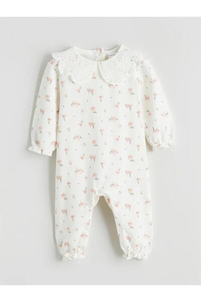 LC Waikiki Peter Pan collar Floral Baby Girl Jumpsuit # Ref!