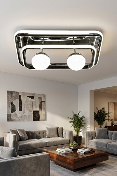 G-Light Prizma Model Çift Katlı 2 Toplu Salon - Oturma Odası Led Avizesi