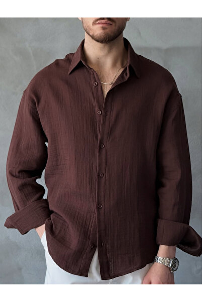 Thebomb Crinkle Fabric 100% Linen Cotton Piece Shirt