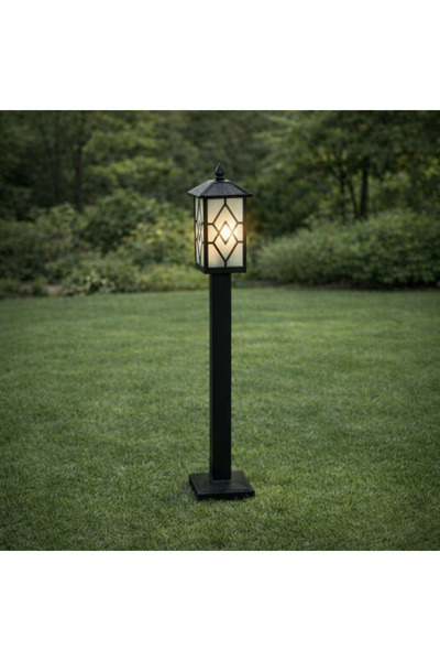 genric Outdoor Garden Lantern Black - Height 100 cm - E27 Bulb Base