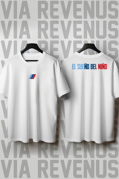 Vordevia The Child's Dream Ön Ve Arka Printed Bisiklet Yaka Bol Kesim %100 Co...