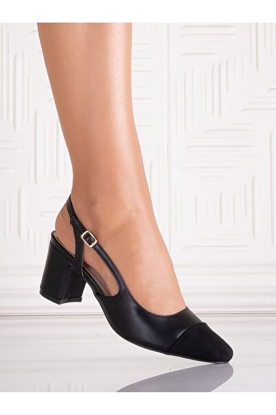 Diamantique Pantofi de damă Sodya negri din piele ecologică, mărimea 36