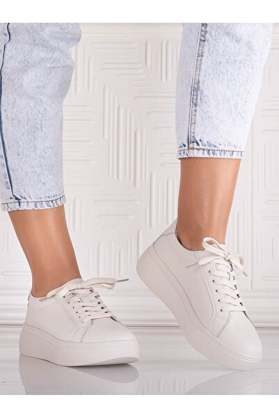 ANGEL BLUE Pantofi sport Aziva pentru femei, bej, din piele , mărimea 36