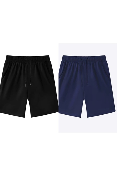 TORUK MAKTO Σετ 2 τεμαχίων Unisex Σορτς από χτενισμένο βαμβάκι σε κανονική, ά...