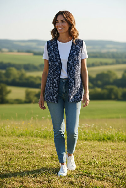 ANNEMİNİZİNDEN Desenli pazen yelek