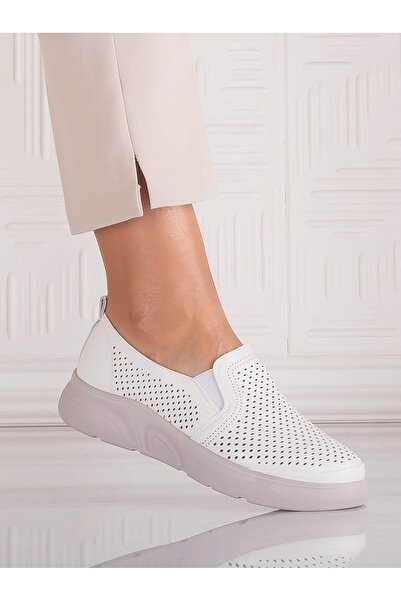 JADESUNG Pantofi sport Nilasa pentru femei, din piele ecologică, albi, mărime...