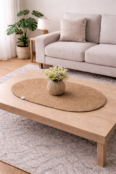 ÖRGÜM Bohem Tarzı Orta Sehpa Örtüsü Dekoratif Örtü 60x40 Cm