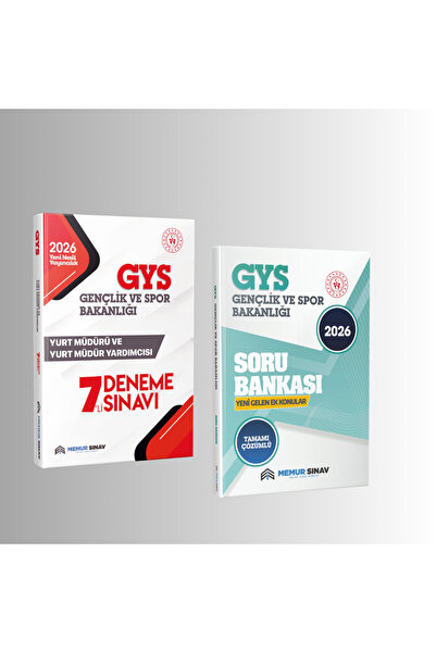MemurSınav GSB YURT MÜDÜRÜ/YURT MÜDÜR YRD. 7'Lİ DENEME + YENİ GELEN KONULAR S...