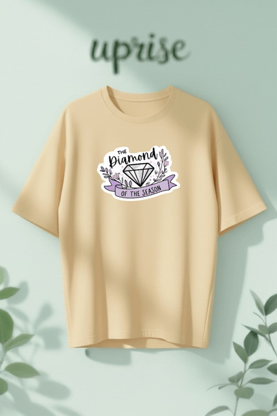 Vordevia Bridgerton Diamond cu imprimeu bumbac lu supradimensionat tricou