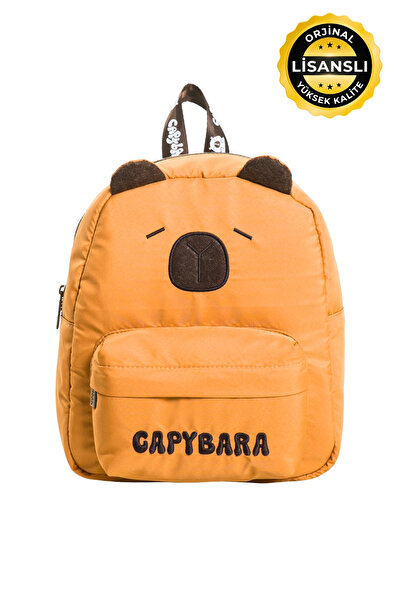 capybara Orijinal Lisanslı Çocuk Okul /Anaokulu Çantası, 3D Figürlü, Su Geçir...