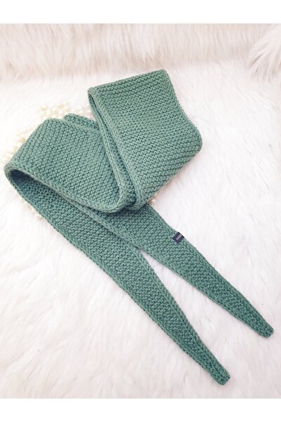 HAPPY HANDMADE Green Croissant Scarf/Viral Croissant Scarf/1.20Cm Mini Scarf/...