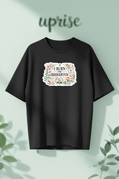 Vordevia تي شيرت بريدجيرتون مطبوع قطن كبير الحجم