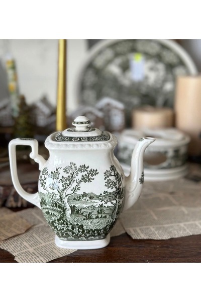 Villeroy & Boch Villeroy Boch Rusticana Dark Green Khaki Porcelain Antique Te...