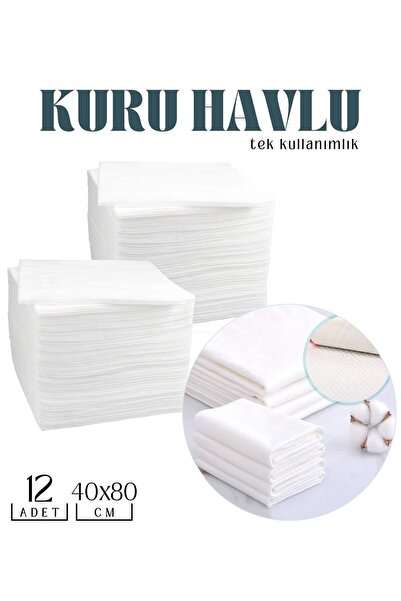 Creatividad Solutions Tek Kullanımlık Kuru Havlu Çok Amaçlı 40x80 Cm 12 Adet