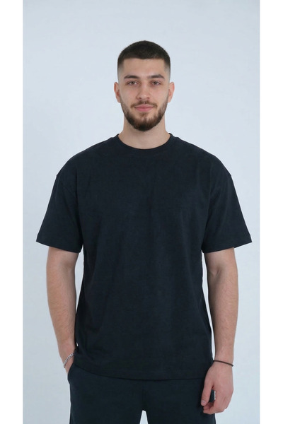 TKT Culoare neagră pentru bărbați, bumbac piese, tricou bumbac moale Țesătură...