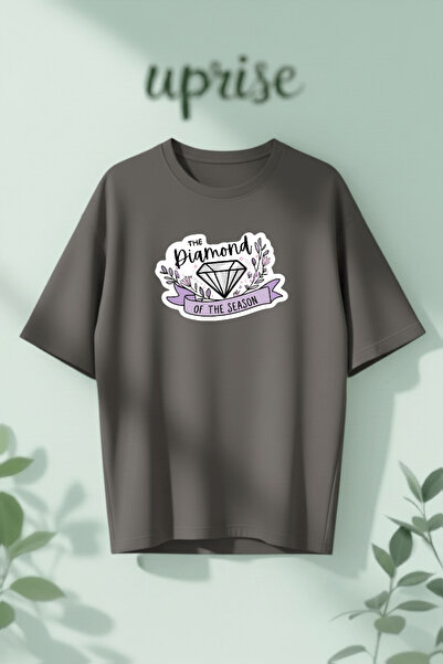 Vordevia Bridgerton Diamond cu imprimeu bumbac lu supradimensionat tricou