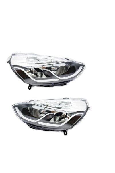 GUMUSONLINE Ayfar Clio 4 Ön Far Takımı Sağ Sol Beyaz Çıtalı Motorlu 2012 Sonrası