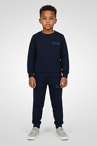 Nicce Toddlers Boy 3 Pcs Brand Logo T-Shirt, Sweatshirt And Sweatpants Set, M...