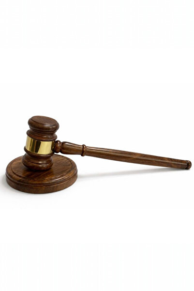 AYDINARTSHOP Ahşap Pirinç Detaylı Hakim Tokmağı ve Tabanı – Kişiye Özel İsim ...