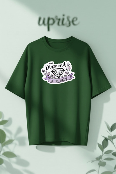 Vordevia Bridgerton Diamond cu imprimeu bumbac lu supradimensionat tricou