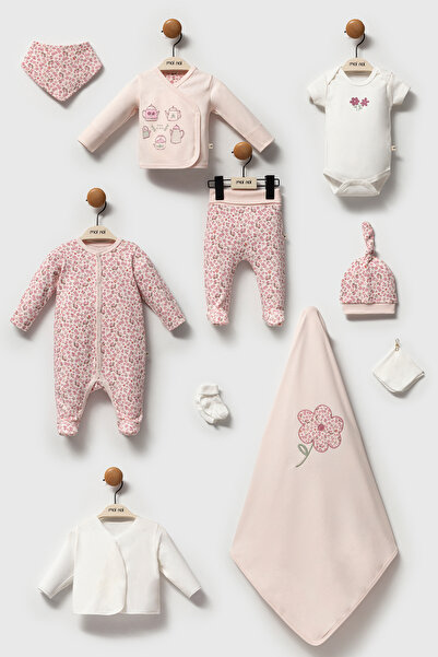 Moi Noi مجموعة "تي شوبيه" لحديثي الولادة مطرز و مطبوع مكونة من 10 قطع - 100% قطن
