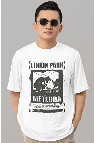 SEVBANO Tricou oversize unisex cu imprimeu Design Linkin Park Meteora Rock Me...